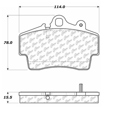 Centric Parts Posi-Quiet Ceramic Pads, 105.07370 105.07370